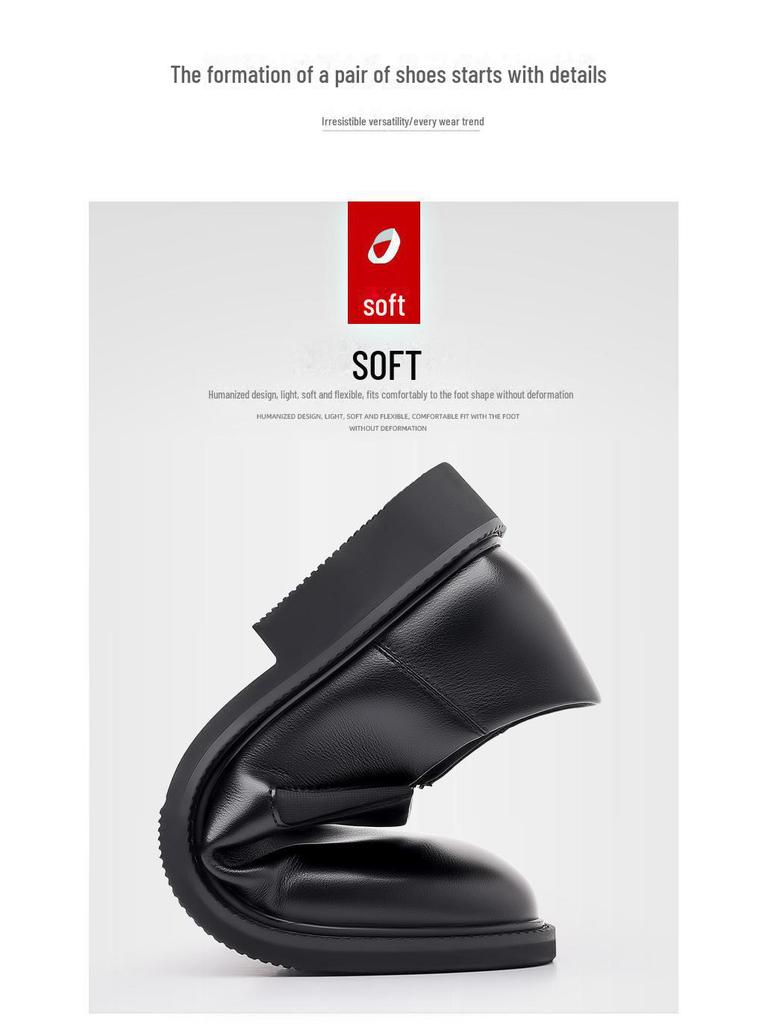 Zapatos de Cuero Slip-On de Otoño para Hombre 2024: Formal, Negocios, Casual, Conducción