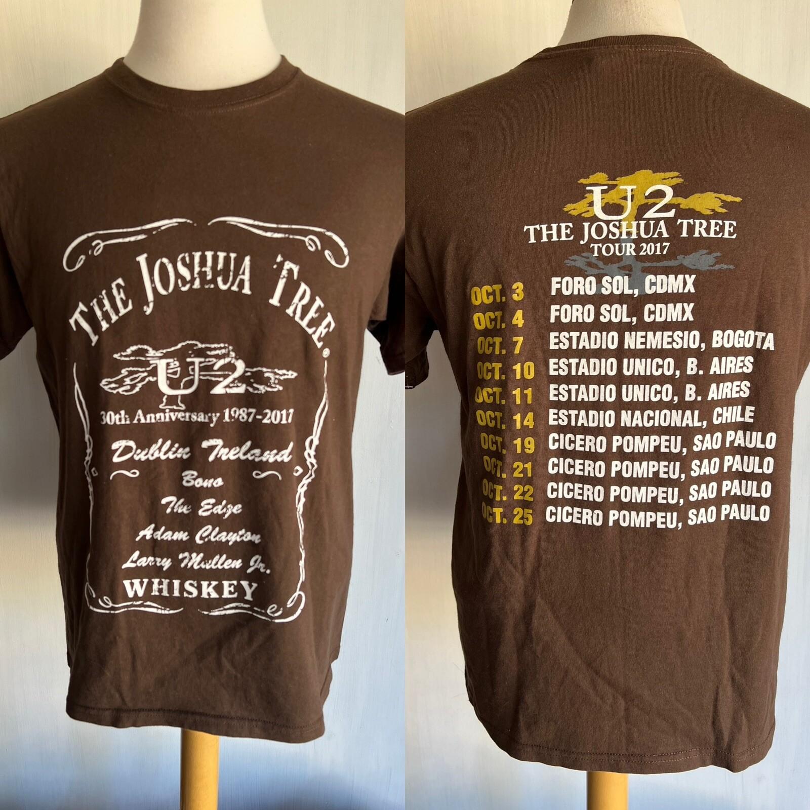 U2 2017 Joshua Tree 30th Anniversary South American Tour Dates T-shirt Medium S