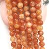 Golden Sunstone Orange Calcite Round Beads for DIY Jewelry Accessories