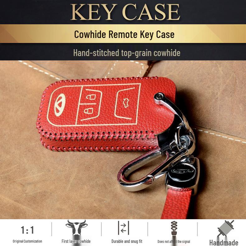 Chery Key Cover for Tiggo 5/8/3, Arrizo 5PLUS, Arrizo GX, and Tiger X7 - Cowhide Buckle for Women