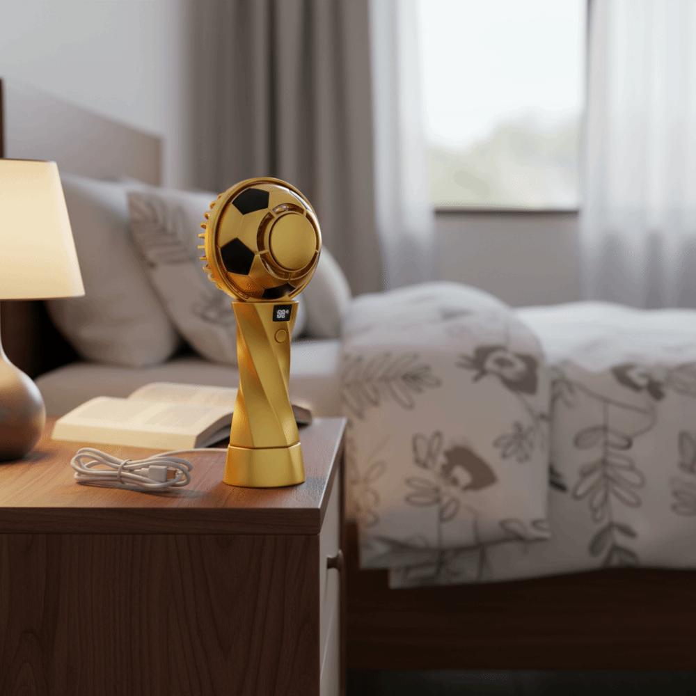 Hochgeschwindigkeits Fußball Kühlender Elektrischer Ventilator Wiederaufladbarer Tragbarer Ventilator Fußball Design Ventilator Sommer