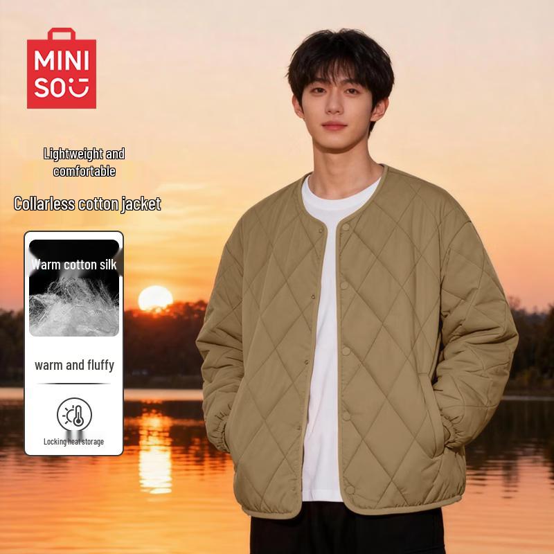 MINISO Men's Casual Collarless Padded Jacket