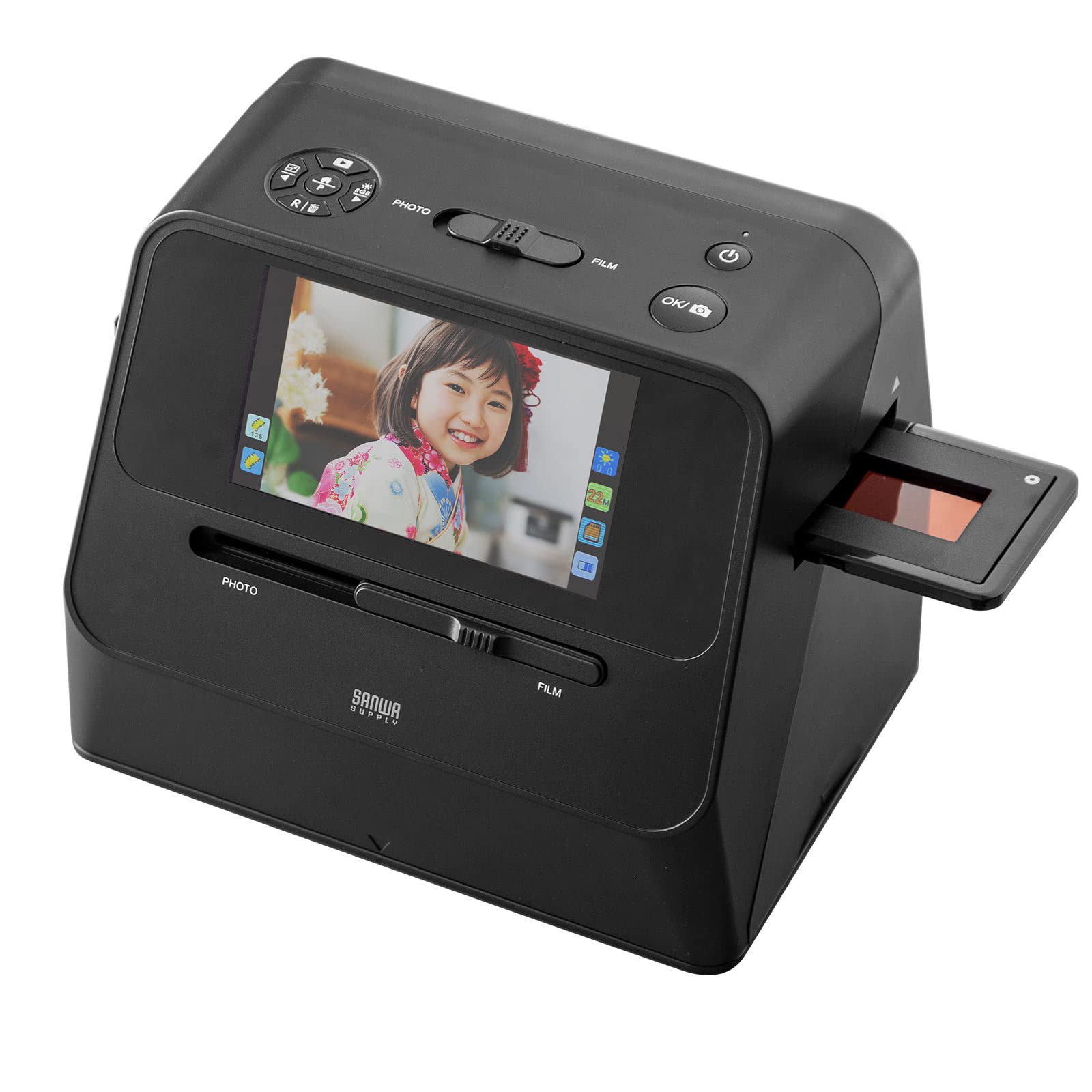 

Сканер прямої плівки Sanwa, сумісний із фотосканером негативної плівки, сумісний із виходом HDMI 35 мм/110/126 400-SCN064