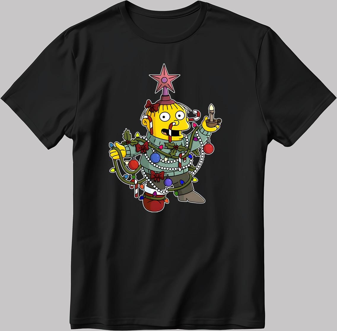 The Simpsons Holiday Ralph Wiggum Christmas White-Black Men/ Women T Shirt KA212 4XL