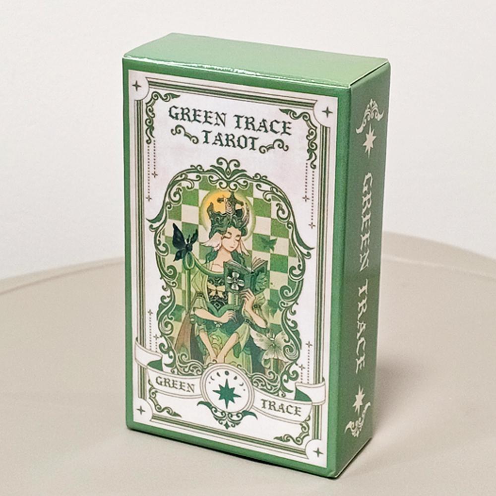 Green Trace Tarot 10.3*6cm - Story-Driven Deck, Mystical Divination, Spiritual Guidance 78 Pcs Tarot Cards Based on RWS