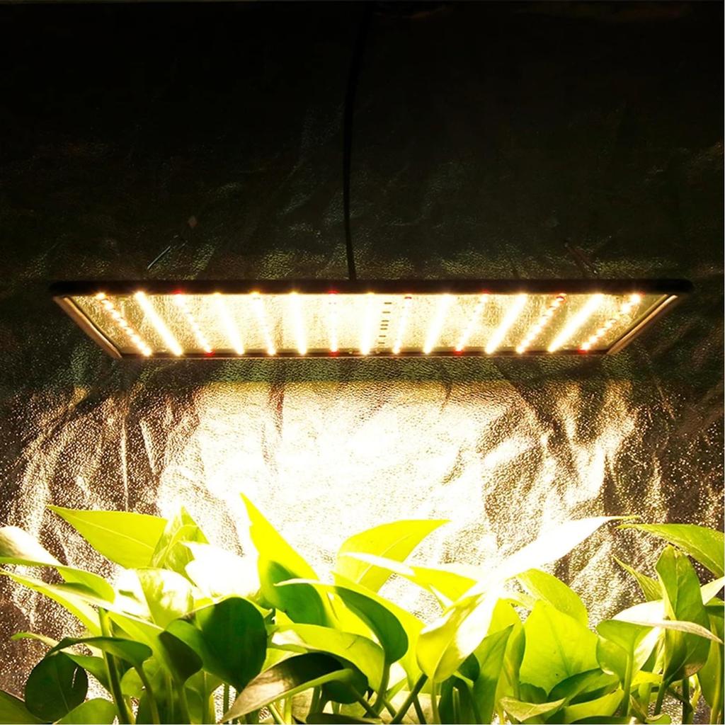 GREENSINDOOR LED rastové svetlo, ekvivalent 400 W, teplá biela, pre izbové rastliny, hydroponiu a sukulenty, ultratenké, plné spektrum, vysoké podanie farieb
