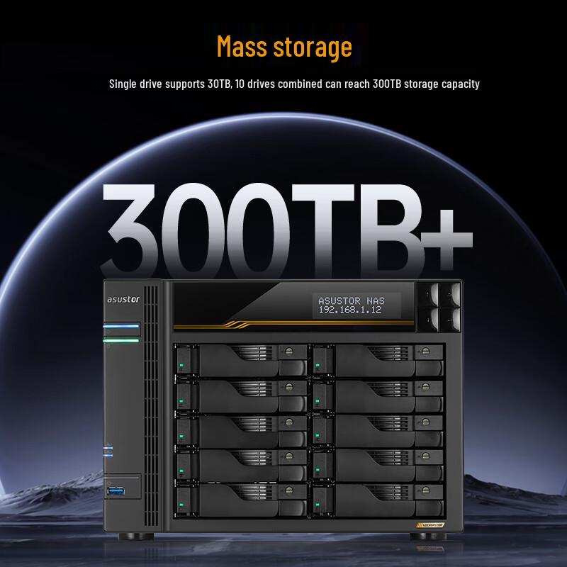 ASUSTOR AS6810T 10-Bay 10GbE NAS Storage Server