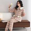 Pajamas Women'S Winter Three-Layer Thickened Velvet Woven Cotton Padded Autumn And Winter Models Can Be Worn Outside Warm Loungewear Set