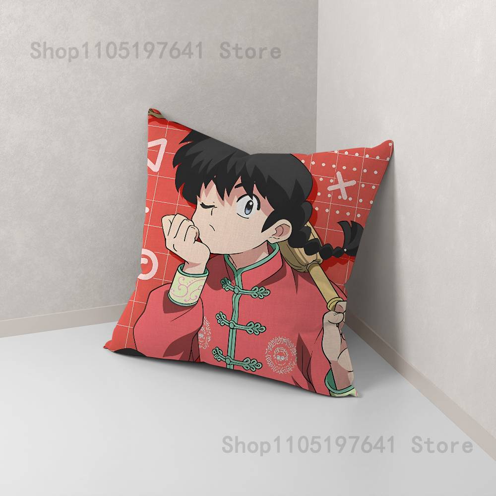 COOL Ranma 1 2 Pillow Case cute cartoon anime peripheralsBedroom Sofa Decorative Cushion Cover Soft Cushion Cover