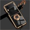 Magnetic Snap-On Phone Case With Kickstand Galaxy Z Flip 7 6 5 4 TPU Metal Bumper Shockproof Cover