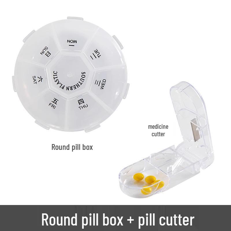 Compact 7-Day Travel Pill Organizer Box