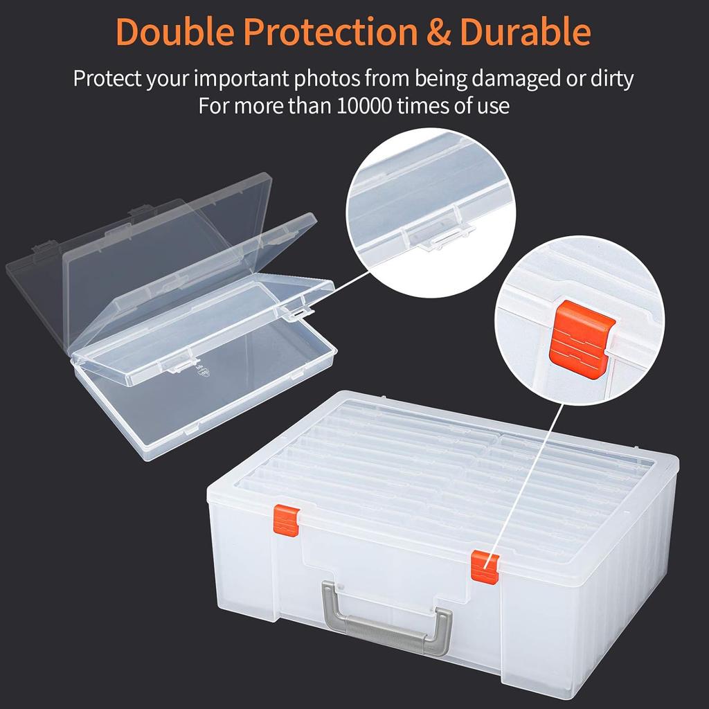 18 Independent Clear Boxes 4x6inch Photo Storage Set for Easy Sorting & Quick Access, Acid-Free Organizer for Stamps & Stickers