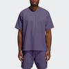 Adidas Originals Pharrell Williams Basics Embroidered Letter Short Sleeve T-Shirt Men Tops Tech-Purple GH4395