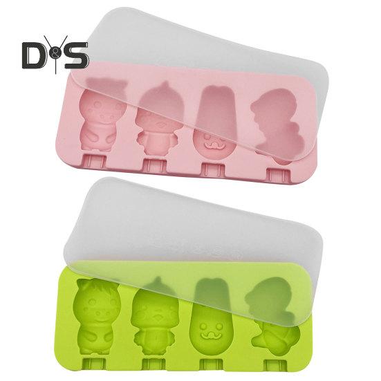 BPA Free Popsicle Mold Animal Shape Convenient Cute Ice Cube Popsicle Maker Mold