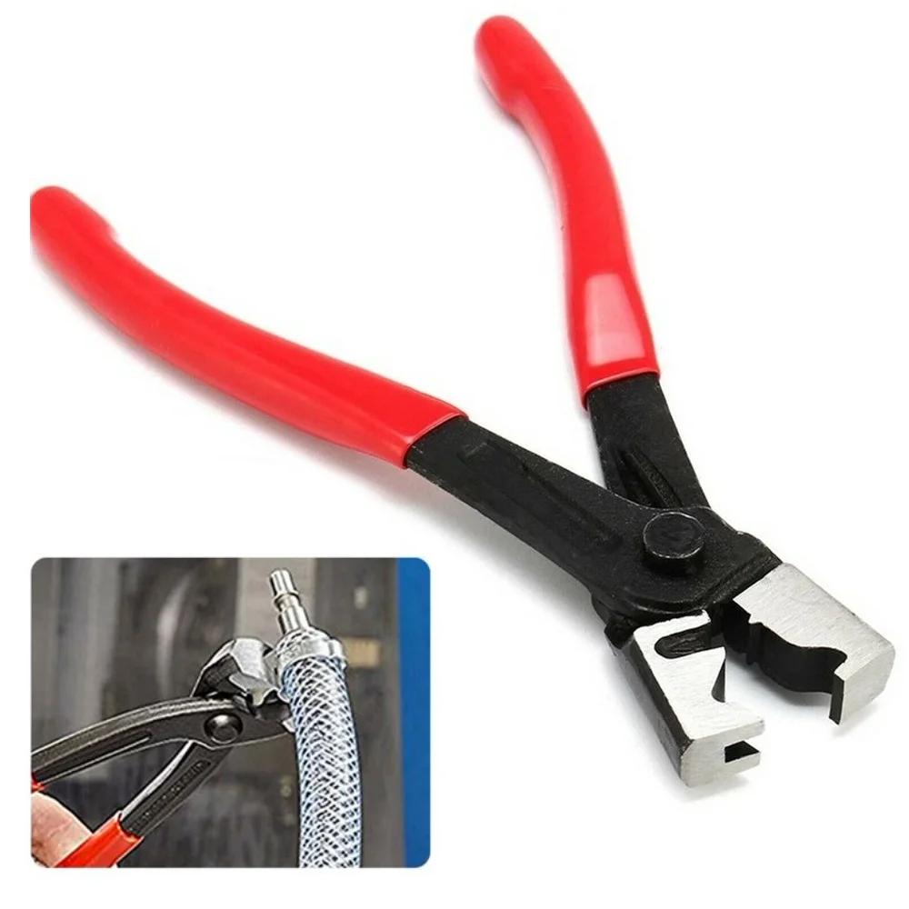 Car Clip Fuel Oil Water Hose Pipe Tube Clamp Fastener Hose Clamp Plier Oil Hose Crimping Plier R Type Collar Car Repair Tool