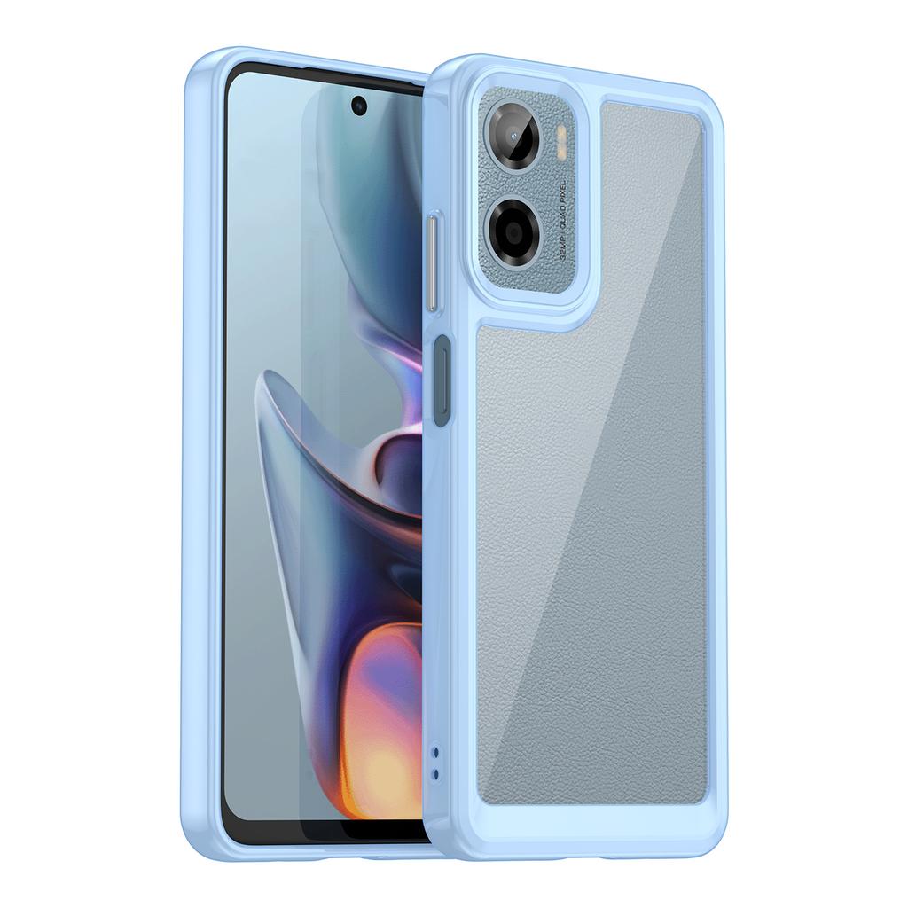 Kolorowe Przezroczyste Etui TPU dla Motorola Moto G05 G15 Power G35 G55 G75 G85 5G E15 Pokrowiec Ochronny Przezroczyste Fundas Coque Capa