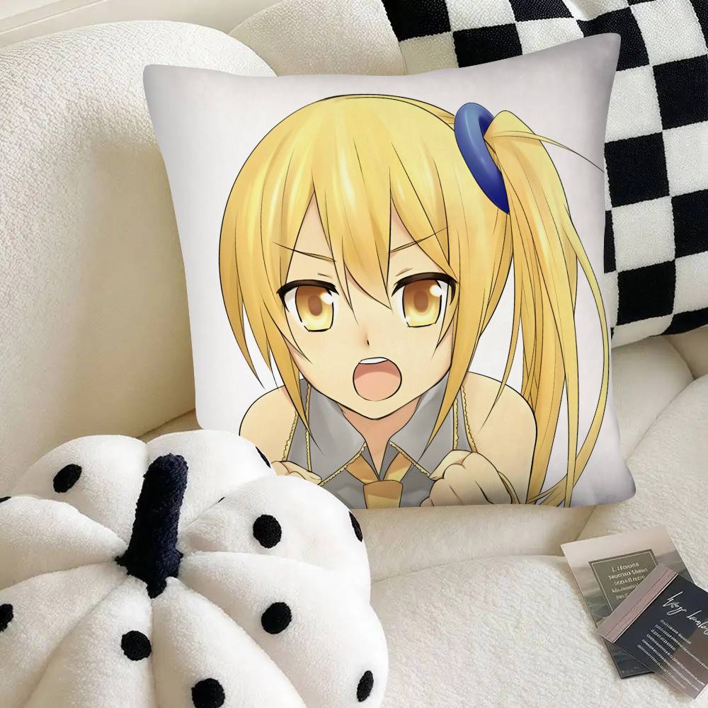 Креативная виртуальная певица Акита Неру Наволочка Модная Квадратная Наволочка Спальня Гостиная Комната Ins Декор Отдых 40x40cm16x16in