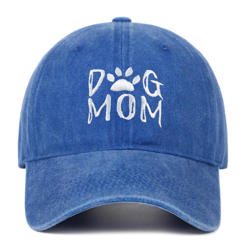 Retro Letter Embroidery Dog Dad Baseball Caps Washed Cotton Adjustable Casual Hat Hip Hop Streetwear y2k Cap