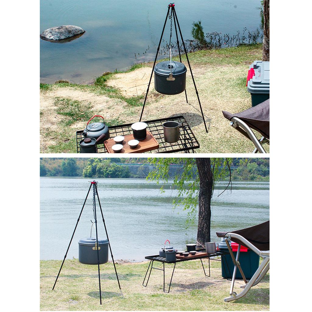 Camping Bonfire Tripod Portable Triangle Support Camping Bonfire Frame