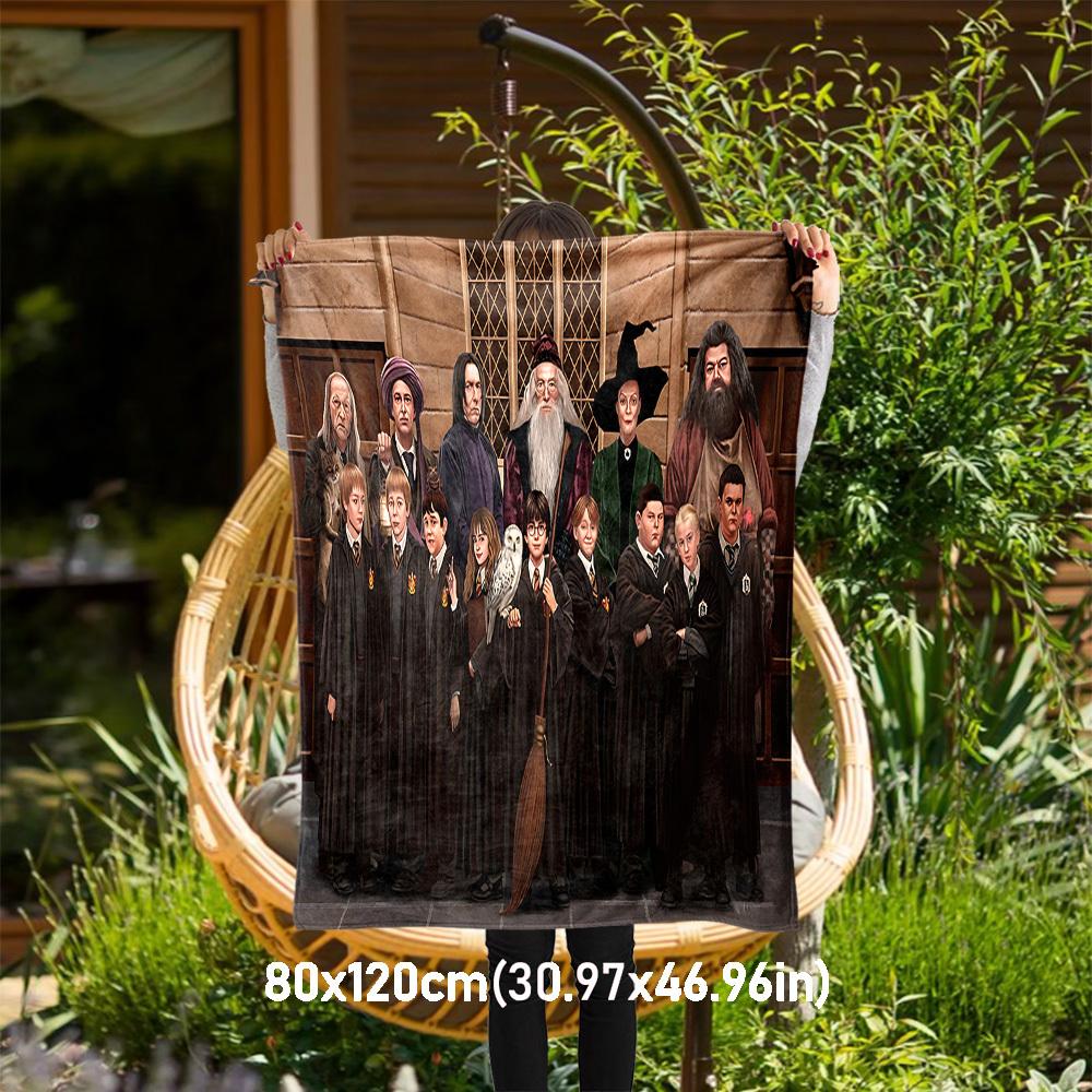 1pc Harry Potter Hogwarts Professor Outdoor Flannel Throw Blanket All Season Soft Warmth,Home Decor 1031256