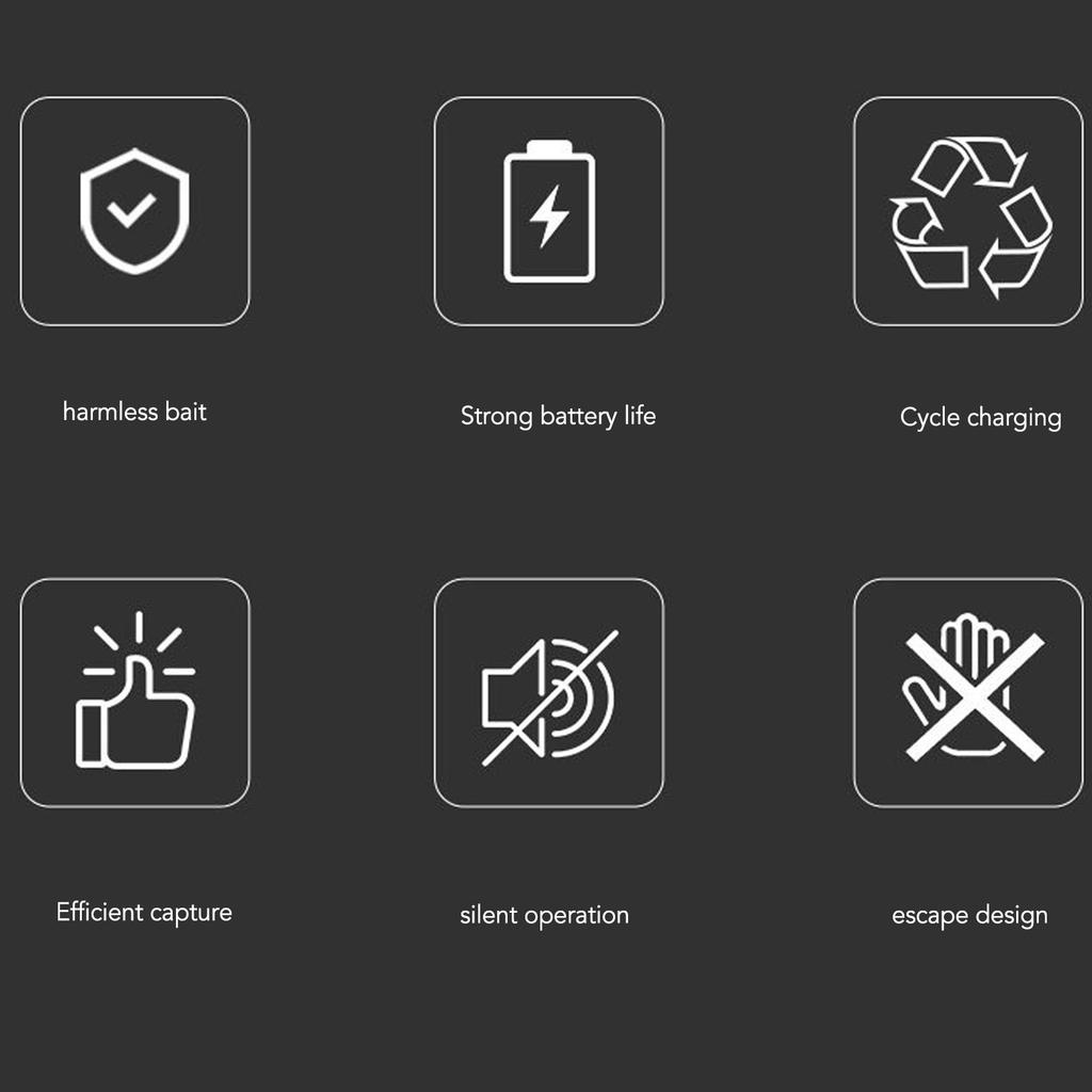 Electric Fly Trap Indoor Home Fly Catcher Automatic Rotating Mosquito Catcher with Trapping Bait for Kitchen