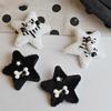 1 Stück/1 Paar Plüsch-Sternform-Haarnadeln mit Harz-Welpen-&Knochen-Dekor Mädchen Harajuku Haarspange Karneval Zopf-Haarspange