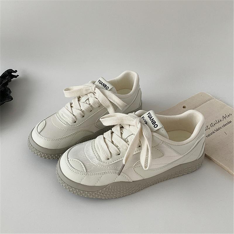 

2025 spring new college style retro little white shoes flat shoes sports shoes casual shoes versatile board shoes women s shoes 40 бежевий