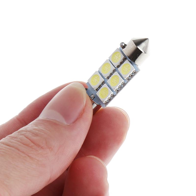 White 36MM 6-LED 5050 SMD Car Auto Interior Festoon Dome Light Lamp Bulb DC12V