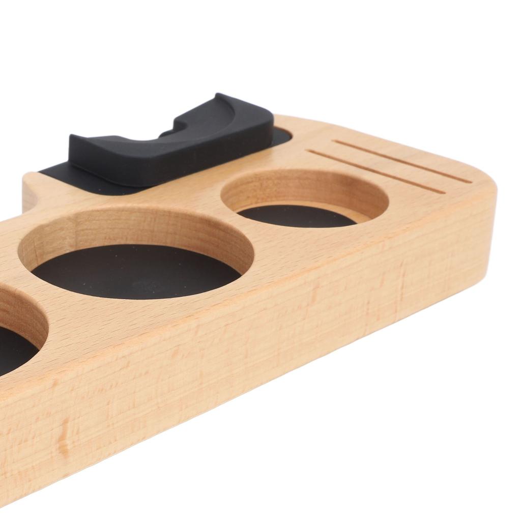 Coffee Tamping Station Wood Tamper Station Compatible with 51mm 53mm 58mm Tamper Distributer Versatile Coffee Accessory