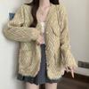 Luxury Mink Fur Sweater Coat Oversized Knit Cardigan with Fringe Design