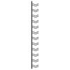 Wall Mounted Wine Rack for 12 Bottles 2 Pcs Black Iron