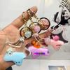 Kreatywne Pentagramy Olej Płynny Ruchomy Piasek Brelok Kreskówkowe Zwierzęta Pływająca Zawieszka na Klucze do Samochodu Ręcznie Robiony Wisiorek do Torby