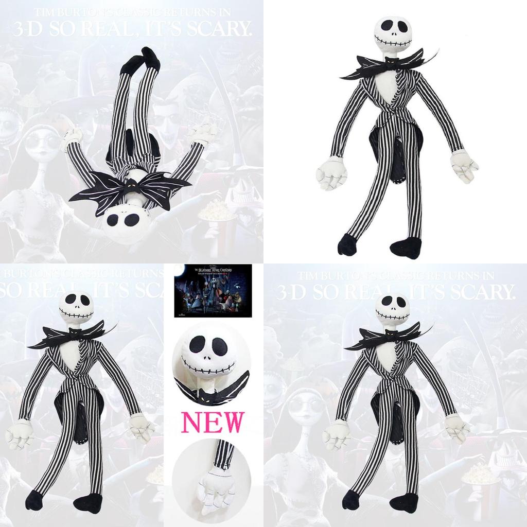 Disney The Nightmare Before Christmas Jack Skellington Plush Doll Soft And Cuddly 50cm Toy