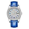 Start Relógio Gypsophila Relógio Masculino Moda Mostrador de Diamante Relógio Mecânico Automático Relógio de Couro À Prova D'Água Data Função Semana