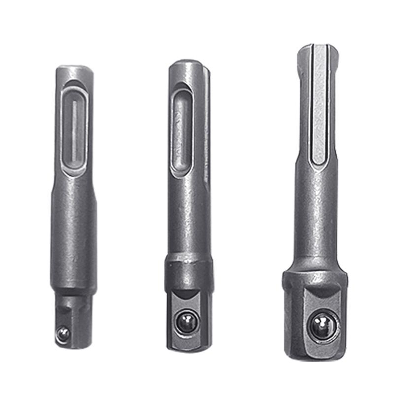 4Pcs Drill Socket Adapter 1/4 3/8 1/2 Nut Driver Socket Hexagonal Shank Extension Socket Adapter For Screwdriver Hand Tool