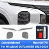 Car Headlight Tint Anti-Scratch Protective Cover Film Self Healing TPU Stickers For Mitsubishi OUTLANDER -2024 Accessories