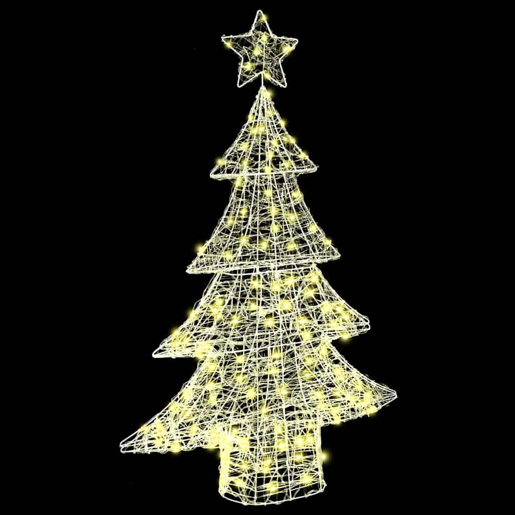 Christmas Tree with 100 Warm White LEDs 120 cm Acrylic