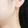 Fashion Light Luxury Bead Earrings for Women Snake Bone Chain Tassel Long Earings Classic Copper Plated Rose Gold Zircon