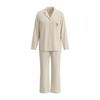 Silk pajamas production handmade hemming silk pajamas loungewear women's embroidery logo label customization