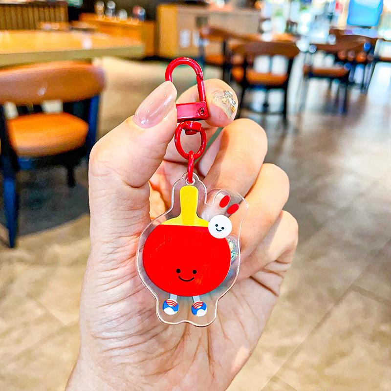 

Акриловая ракетка для настольного тенниса, брелок в виде футбольного поля, двухсторонний мини 3D спортивный брелок, подвеска для сумки, брелок для автомобильных ключей, сувенирный подарок