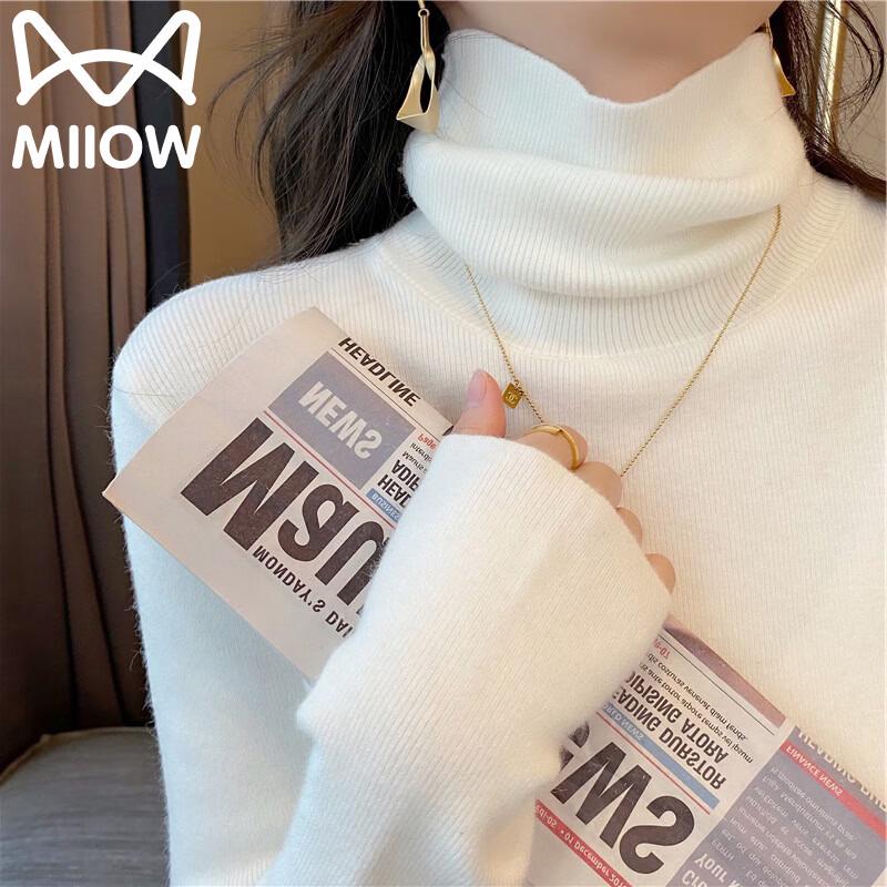 MiiOW Women's Slim-Fit Turtleneck Long-Sleeve Knit Sweater