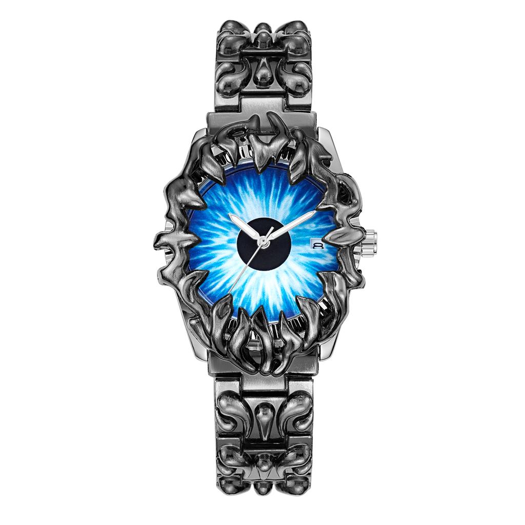 Men's Quartz Watch with Cat-Eye Dial, Fashionable Business Style Watch with Calendar Function, Luminous Display, Suitable for Va
