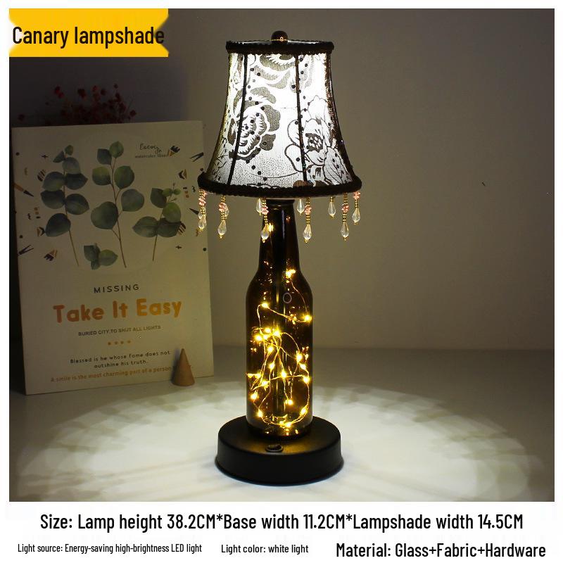 Rechargeable LED Nordic Bar Table Lamp - Clear Atmosphere Night Light for Hotel & Restaurant