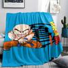 1PC Krillin Patterned Flannel Blanket Suitable For All Seasons For Home Decor Warmth And Comfort Gifts Holiday Present