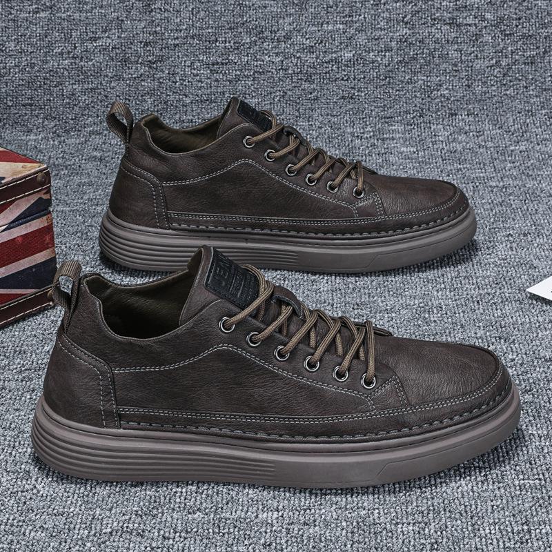 2023 Men's Casual Black Low-Top Korean Style Sport & Work Shoes