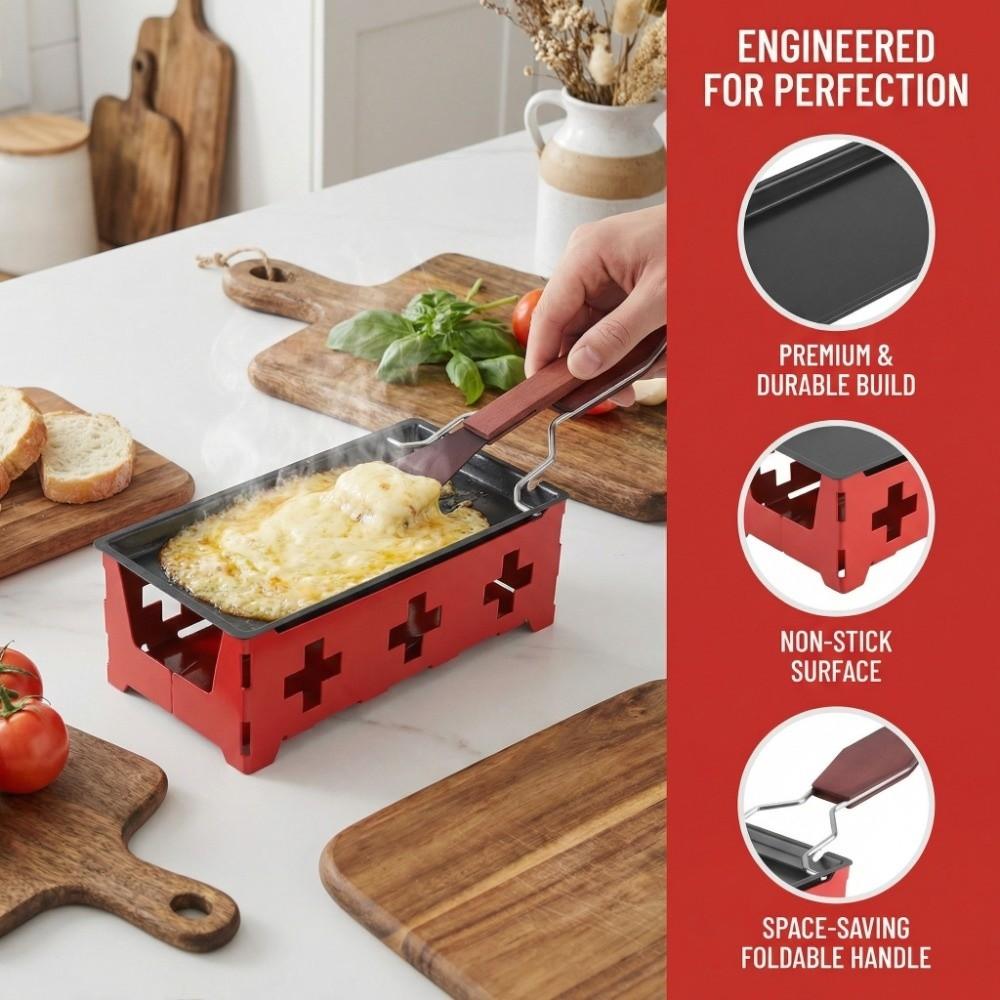 Carbon steel Portable Raclette Non-Stick Non-Stick Baking Tray Travel Outdoor Picnic