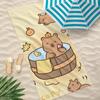Muster C-Capybara Handtuch Handtuch Strandtuch Übergröße Schnelltrocknend Handtuch Saugfähig Weich Schwimmen Strandhandtücher für Männer Frauen