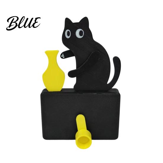 Kitchen Magnet Decor Cat Pushing Vase Refrigerator Magnet 3D Printed Whiskers Holder Whisker A