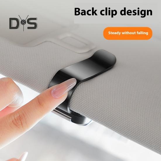Clip universal pentru vizor auto, suport pentru ochelari de soare cu o singură mână, cu prindere, clip pentru ochelari de soare în siguranță, organizator auto multifuncțional pentru carduri, ochelari de soare