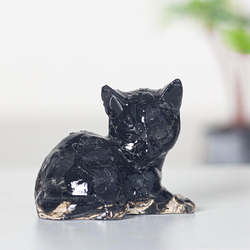 Animal Resin Desktop Decor With Crystal Chips For Gift And Home Office